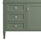 James Martin Vanities Brittany 36" Single Bathroom Vanity in Smokey Celadon with 3 cm White Zeus Quartz Top and Rectangular Sink, , large