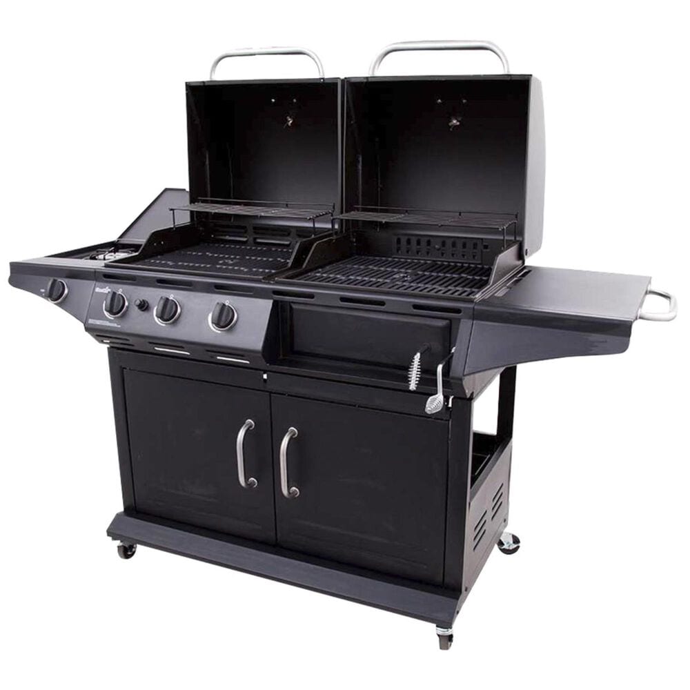 Char-Broil Deluxe Liquid Propane and Charcoal Combo Grill in Black, , large