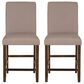 Linon Home Decor Spiva Counter Stool with Tan Cushion in Brown (Set of 2), , large