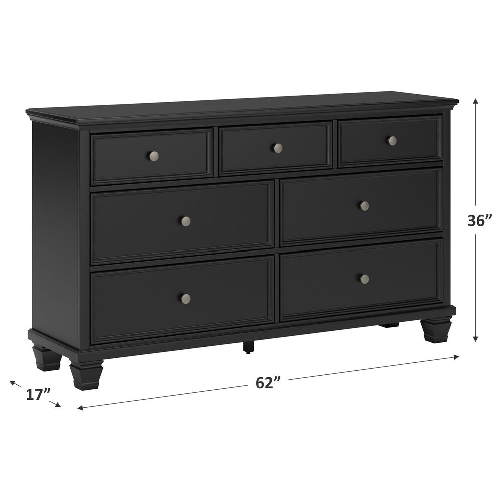 Ashley Lanolee 7-Drawer Dresser in Black, , large