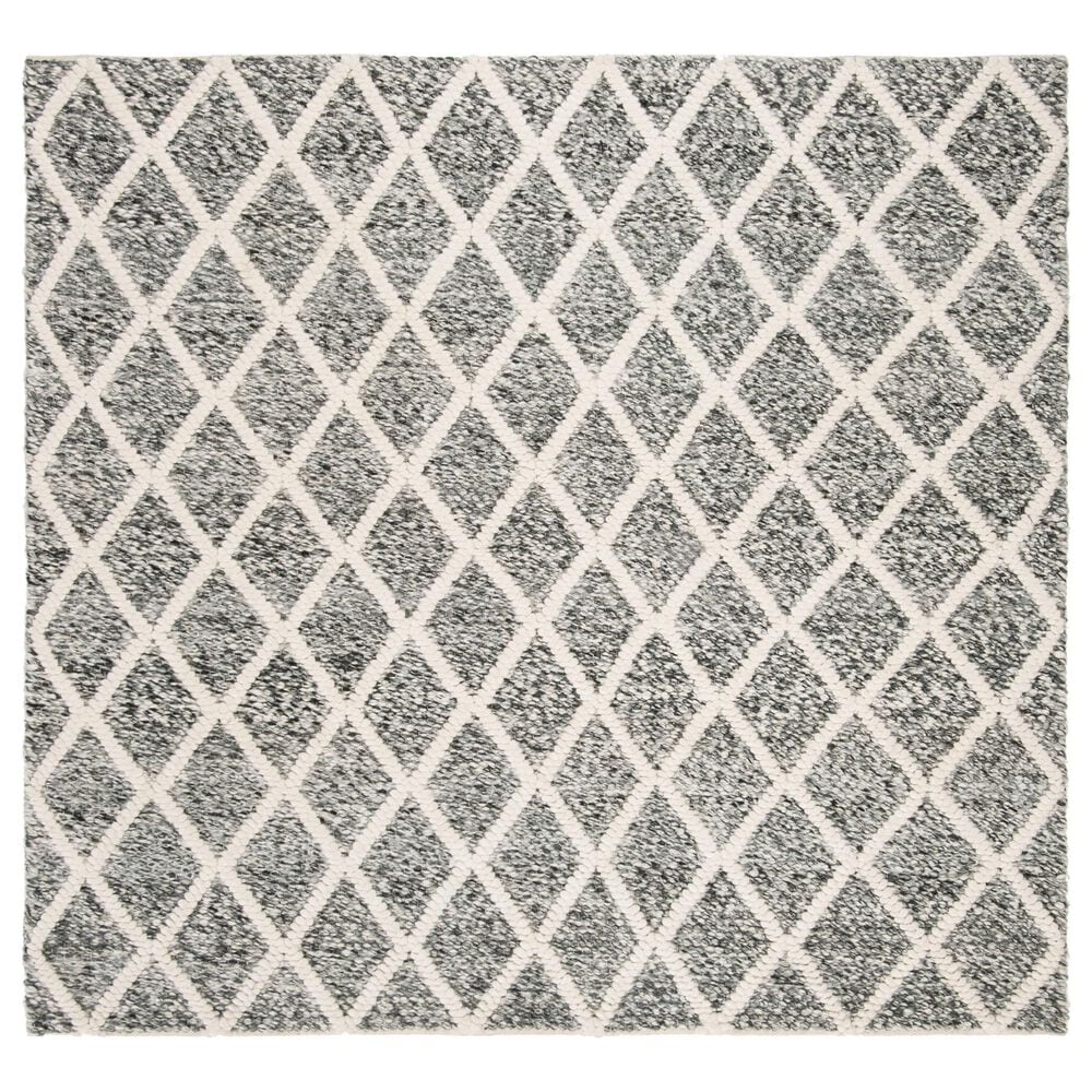 Safavieh Natura NAT711C 6" Square Ivory and Black Area Rug, , large