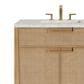 James Martin Vanities Solene 36" Single Bathroom Vanity in Seaside Oak with 3 cm Eternal Jasmine Pearl Quartz Top and Rectangular Sink, , large