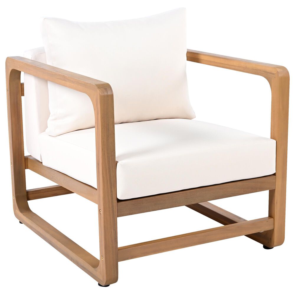 Hearth and Haven 2-Piece Patio Chat Set with Cross-Stretcher Base in Beige, , large