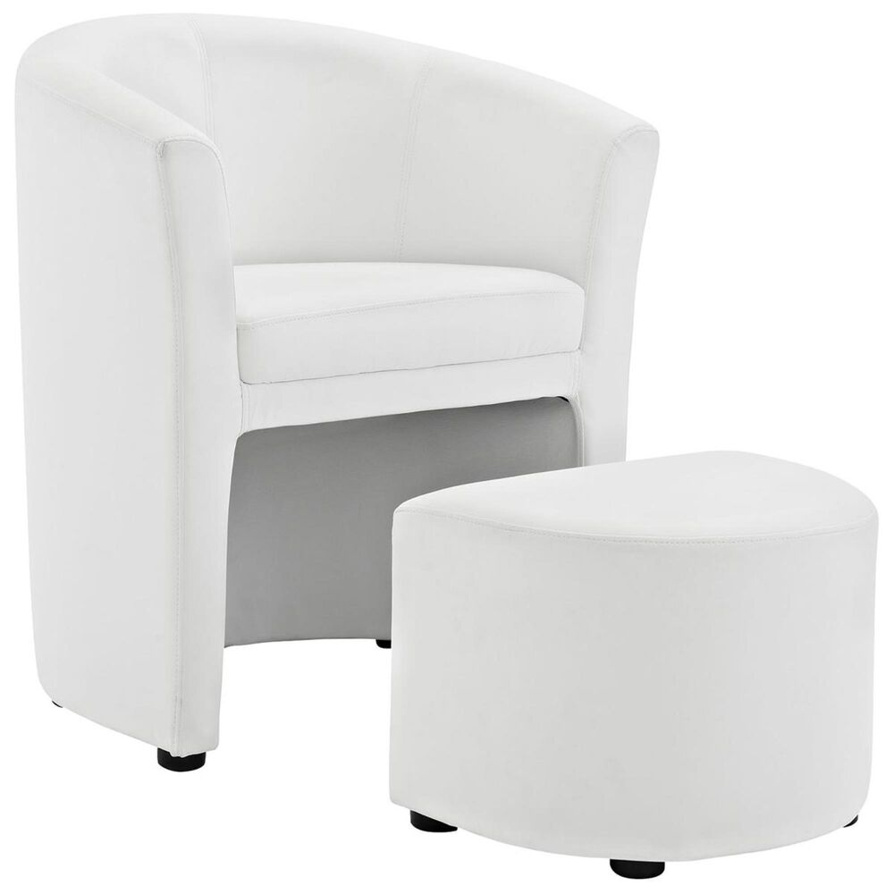 Modway Divulge Armchair and Ottoman in White NFM