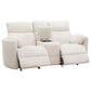 Simeon Collection Power Glider Reclining Console Loveseat in Mega Ivory, , large