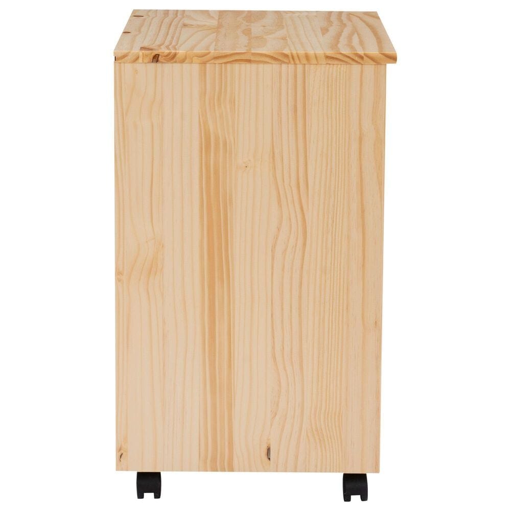 Linon Home Decor Cary 6-Drawer Wide Rolling Cart in Natural, , large