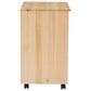 Linon Home Decor Cary 6-Drawer Wide Rolling Cart in Natural, , large