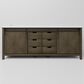 Lexora Home Marsyas 84" Double Bathroom Vanity in Rustic Brown with White Quartz Top and Rectangular Sinks, , large
