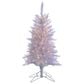 The Gerson Company 4" Pre-Lit Tinsel Artificial Christmas Tree in White, , large