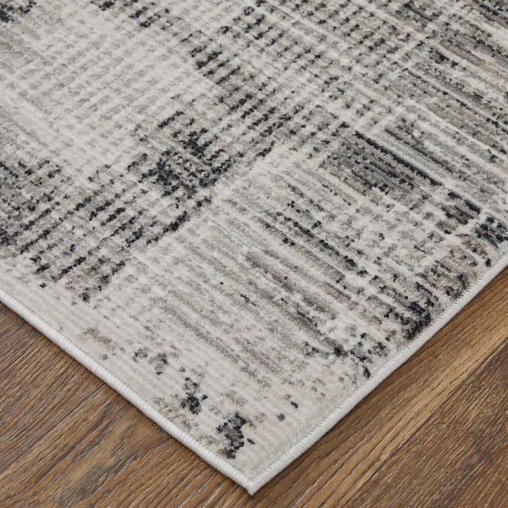 Feizy Sonora 2&#39;6&quot; x 7&#39;3&quot; Gray and Ivory Runner, , large