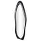 Maple and Jade 63" Wood Abstract Wavy Wall Mirror in Matte Black, , large
