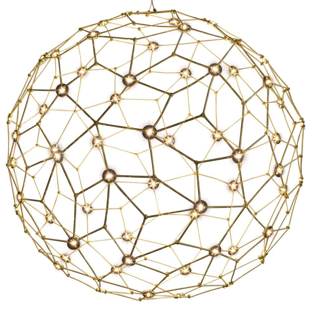 Golden Lighting Spheris 24" 1-Light LED Globe Pendant in Natural Brass, , large