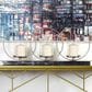 Maple and Jade Overlapping Rings Pillar 3 Plate Geometric Decorative Candelabra in Silver, , large