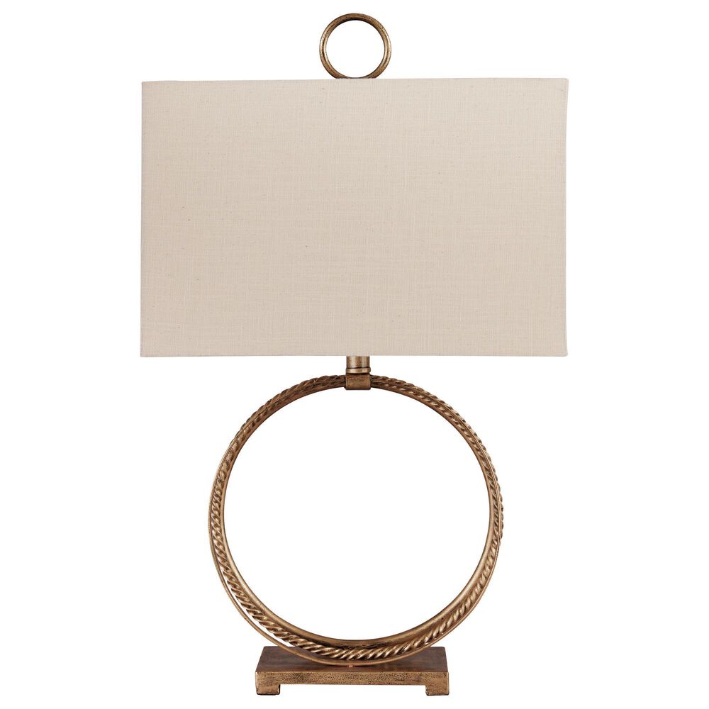Ashley Mahala Metal Table Lamp in Antique Gold, , large