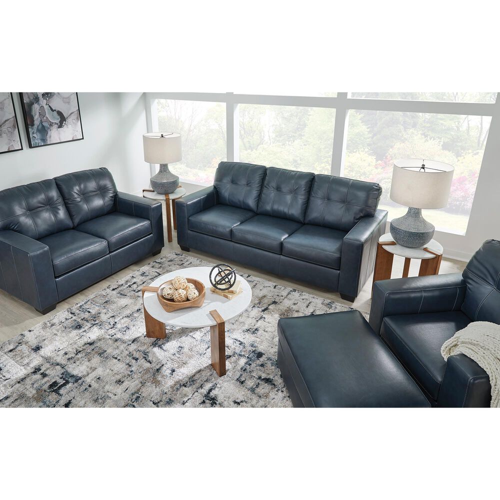 Ashley Santorine Stationary Queen Sofa Sleeper in Ocean, , large