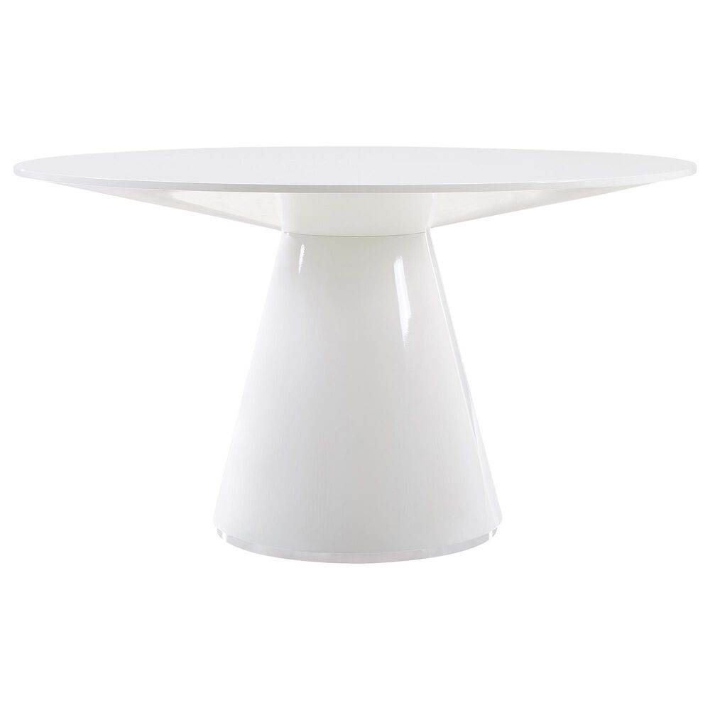Moe"s Home Collection Otago 54" Round Dining Table in White - Table Only, , large
