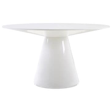 Moe"s Home Collection Otago 54" Round Dining Table in White - Table Only, , large