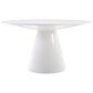 Moe"s Home Collection Otago 54" Round Dining Table in White - Table Only, , large