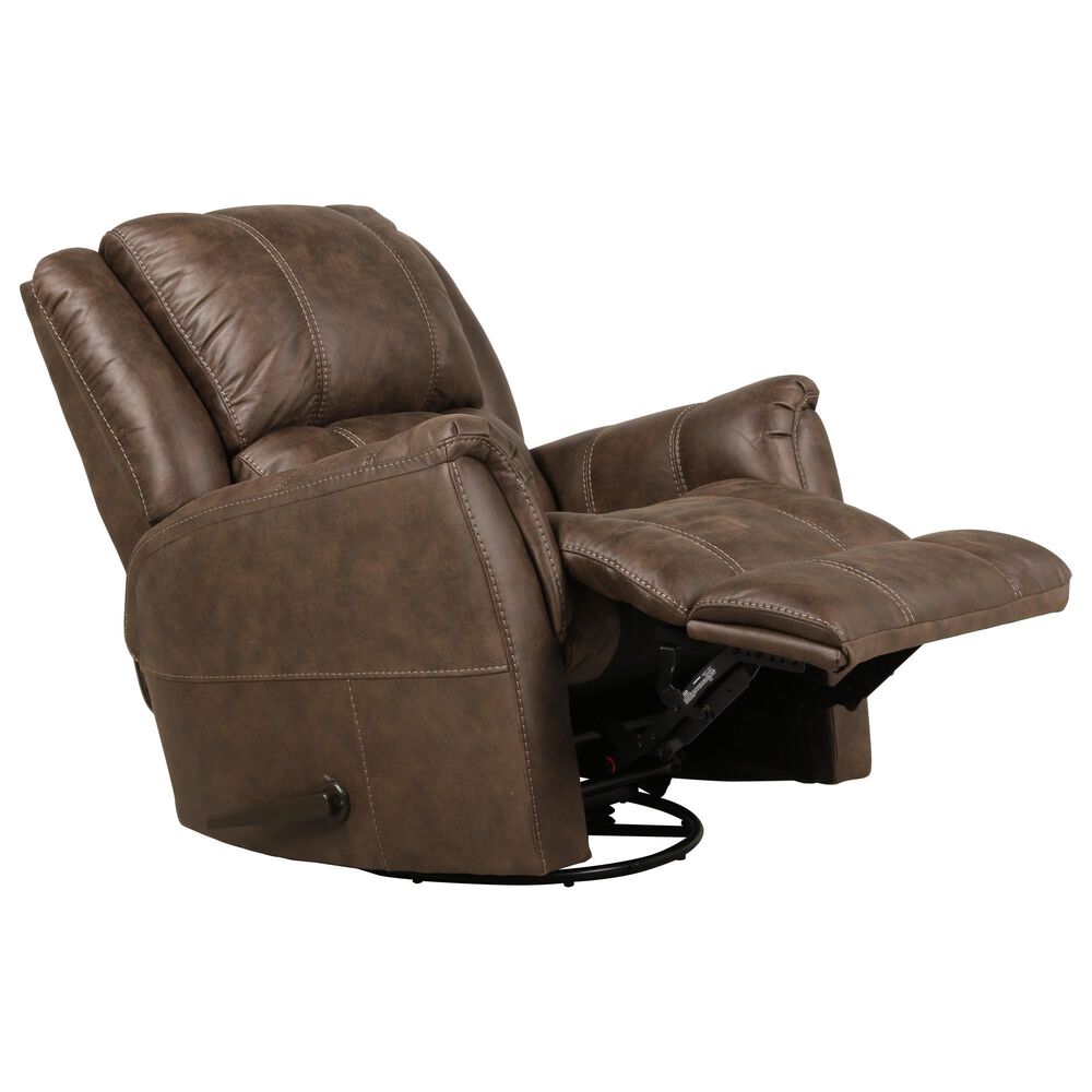 Homestretch Venus Swivel Glider Recliner in Walnut, , large
