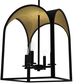 Hunter Dukestown 15" 4-Light Lantern Pendant in Natural Iron and Gold Leaf, , large