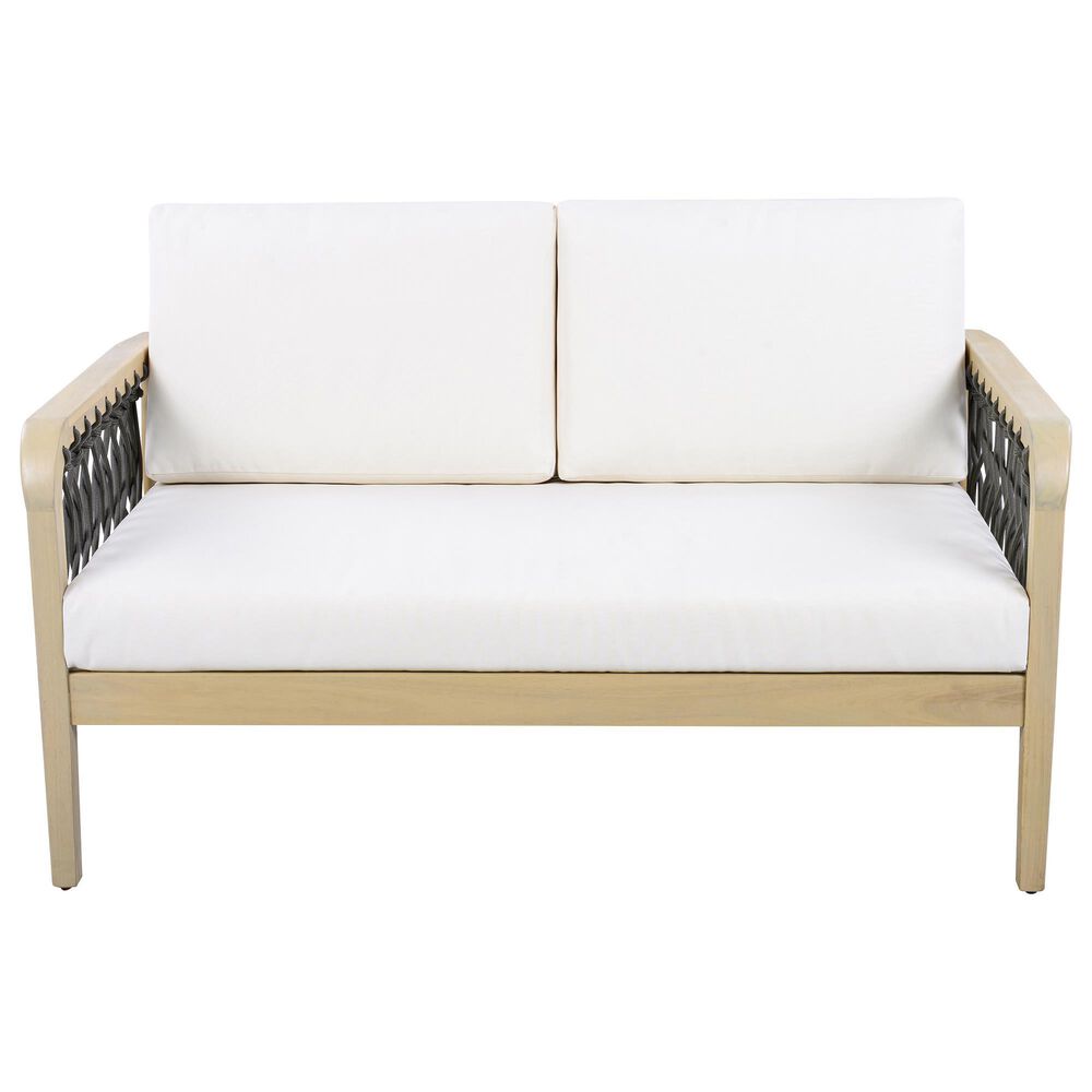 HOMLUX 2-Piece Outdoor Conversation Set with Cushions in Cream and Dark Gray, , large