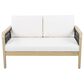 HOMLUX 2-Piece Outdoor Conversation Set with Cushions in Cream and Dark Gray, , large