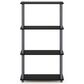 HOMLUX Turn-N-Tube 4-Tier Multipurpose Shelf Display Rack in Black and Grey, , large
