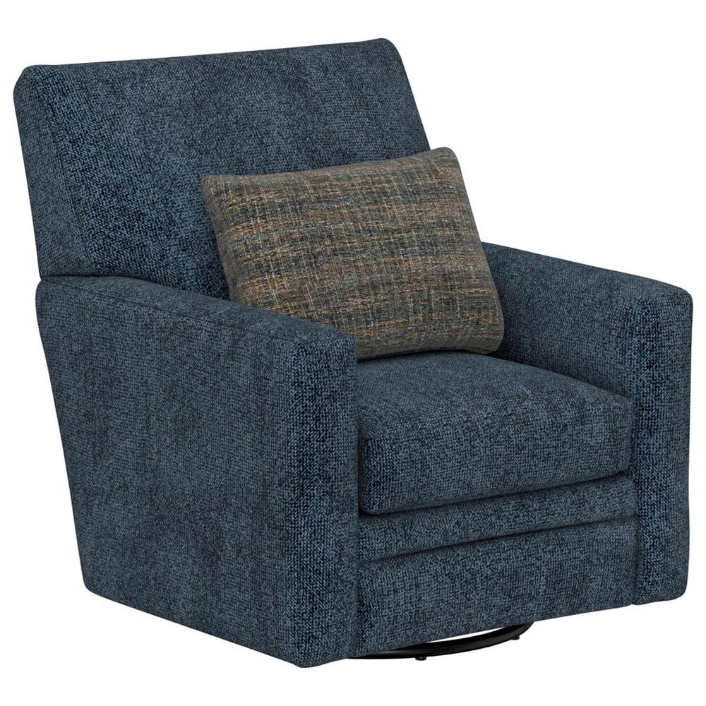 Henderson Arlington Swivel Accent Chair in Kerr Cerulean, , large