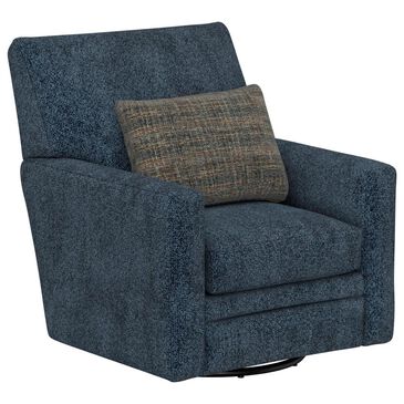 Henderson Arlington Swivel Accent Chair in Kerr Cerulean, , large