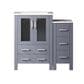 Lexora Home Volez 36" Single Bathroom Vanity in Dark Grey with White Ceramic Top and Rectangular Sink, , large