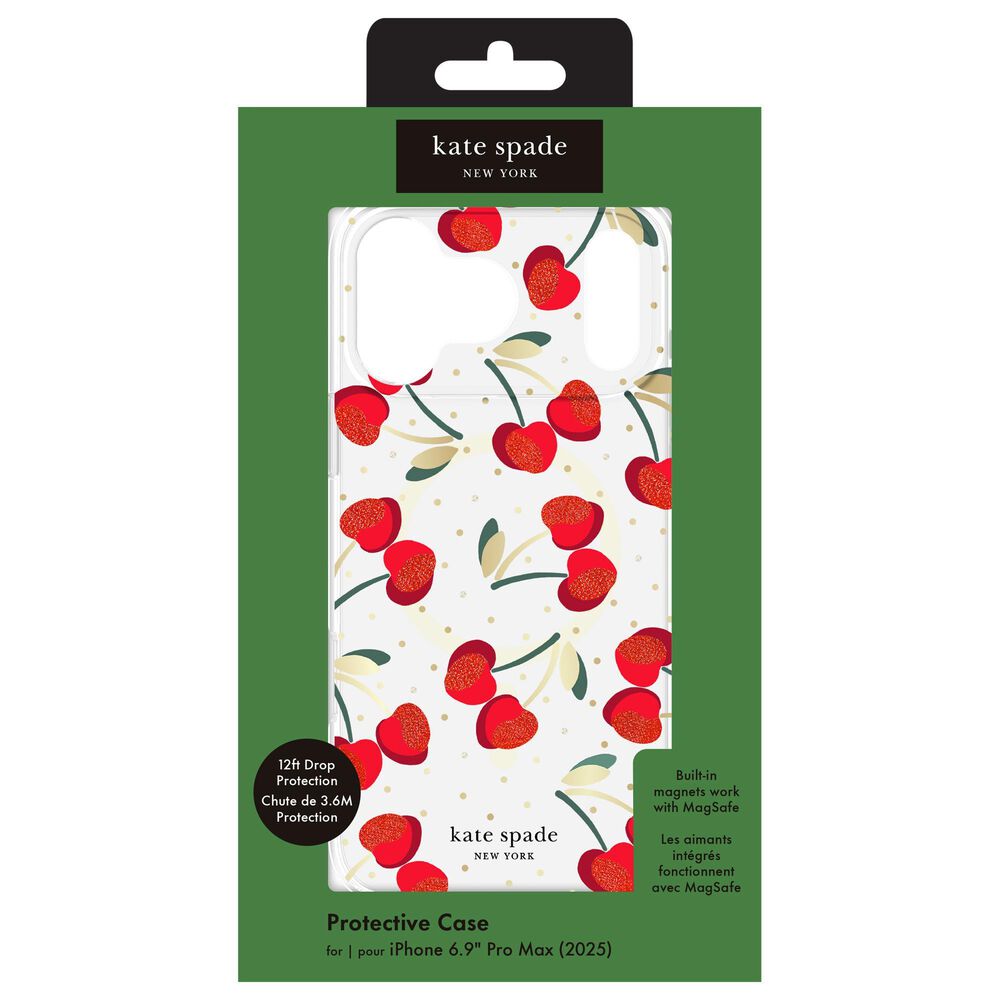 Kate Spade Protective MagSafe Case for iPhone 17 Pro Max in Cherry Dot, , large