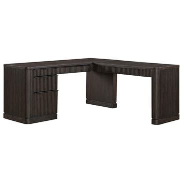 Wycliff Bay Tulane L-Shape Desk with Open Return in Dark Chocolate, , large
