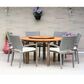 International Home Miami Anto 7-Piece Round Patio Dining Set in Grey and Light Oak, , large
