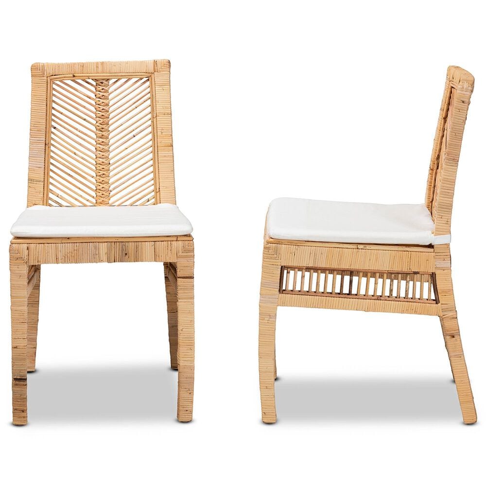 Baxton Studio Suci Side Chair in Natural Brown (Set of 2), , large