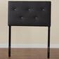 Baxton Studio Kirchem Twin Upholstered Headboard in Black, , large