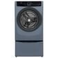 Electrolux 400 Series 4.5 Cu. Ft. Front Load Washer and 8 Cu. Ft. Electric Dryer Laundry Pair with Two Pedestal Storage Drawers in Denim Blue, , large