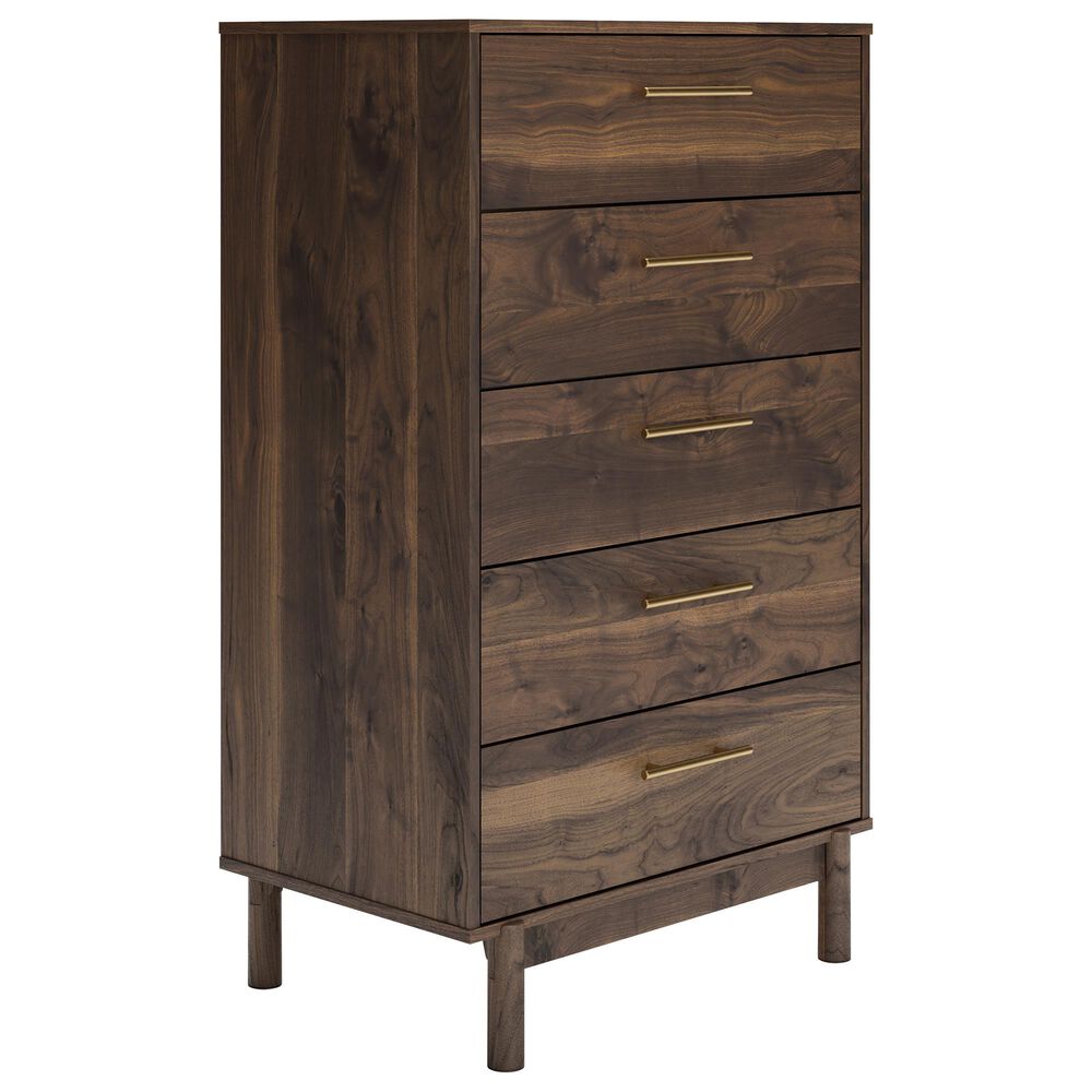 Ashley Calverson 5-Drawer Chest in Mocha, , large
