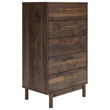 Ashley Calverson 5-Drawer Chest in Mocha, , large