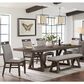 Hawthorne Furniture Hearst Table 4 Chairs and Bench in Reclaimed Chevron, , large