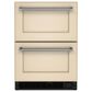 KitchenAid 24" Undercounter Double-Drawer Refrigerator Freezer - Panels Sold Separately, , large