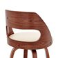 Armen Living Julius 30" Swivel Barstool in Cream and Walnut, , large