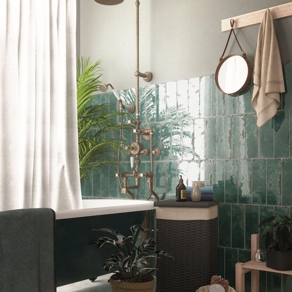 Emser Inhale Verde 4&quot; x 12&quot; Porcelain Tile, , large