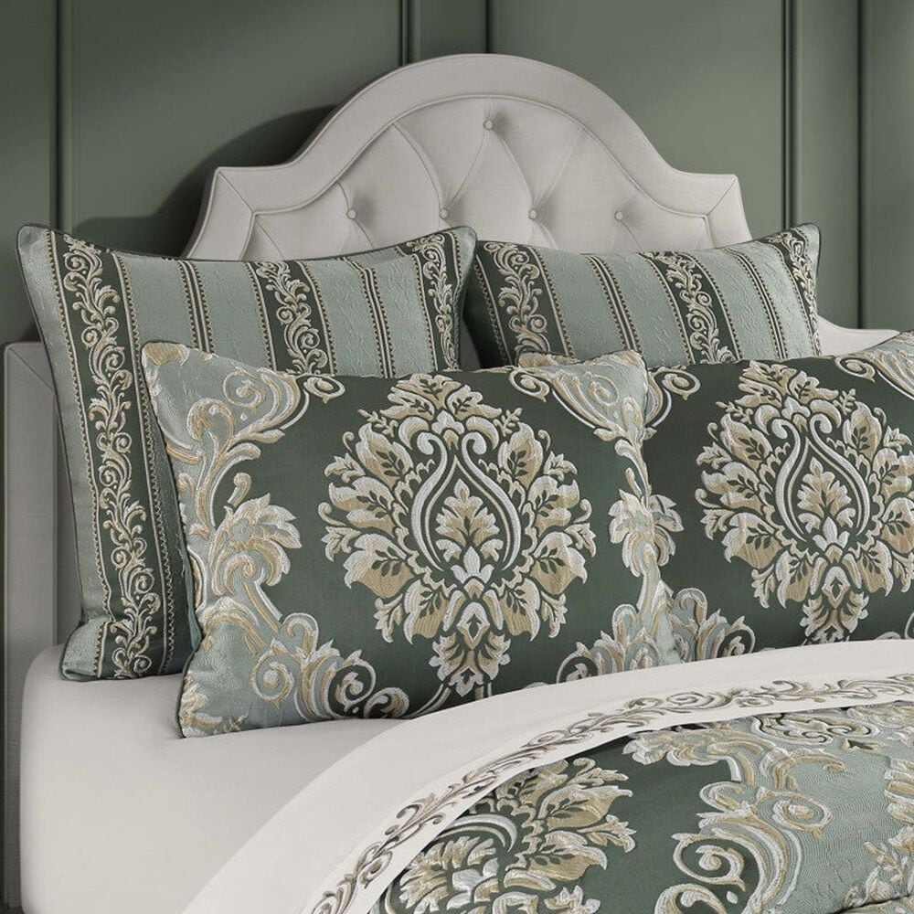 J. Queen New York Alina 4-Piece Queen Comforter Set in Dusty Teal, , large