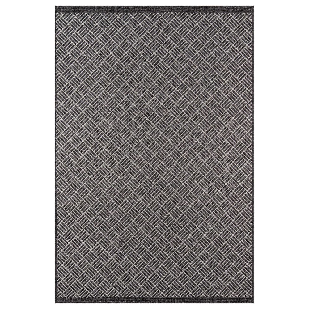 Momeni Como COM-4 4" x 6" Charcoal Area Performance Rug, , large