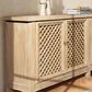 Jennifer Taylor Home Arden 97" 4-Door Sideboard in Heritage Light Natural Brown, , large