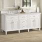 James Martin Vanities Lorelai 72" Double Vanity in Bright White with 3 cm Victorian Silver Quartz Top, , large