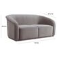 Tov Furniture Yara Velvet Loveseat in Grey, , large