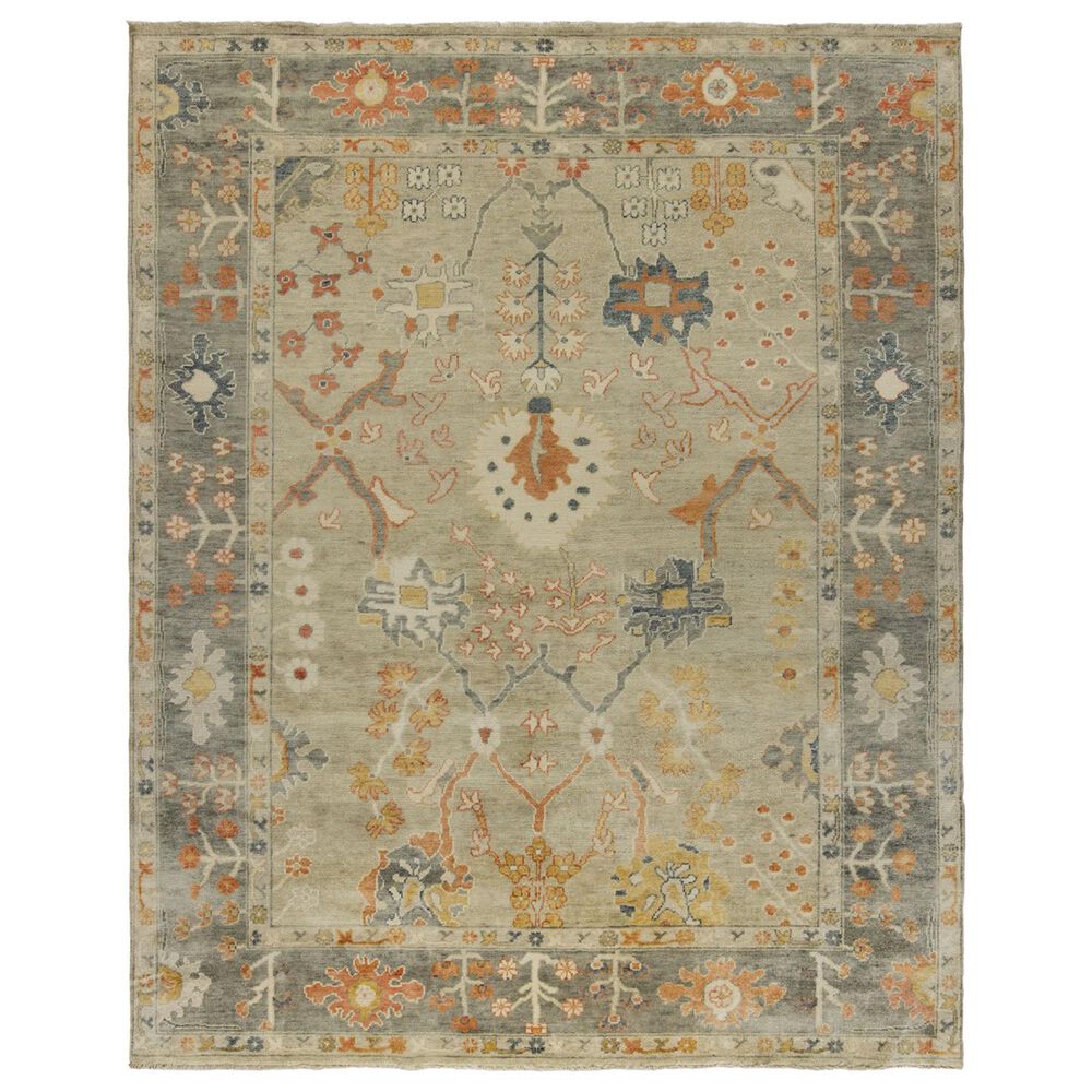 Harounian Rugs Madison 6" x 9" Moss and Grey Area Rug, , large