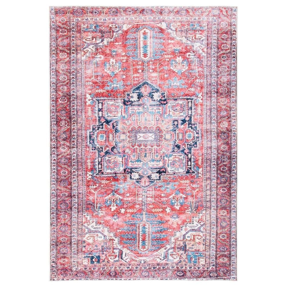 Safavieh Serapi Southwestern 6"7" x 9" Red and Navy Area Rug, , large