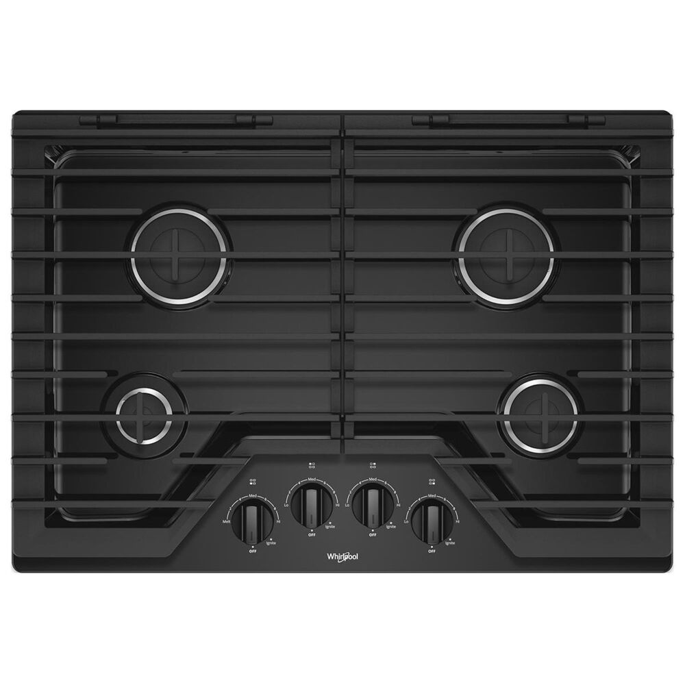 Whirlpool 30" 4-Burner Gas Cooktop in Black, , large